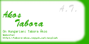 akos tabora business card